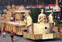 tripura in r-day tableau rally in new delhi featuring 26 tableaus
